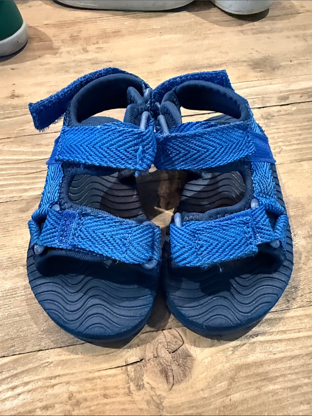 Kids Blue Adjustable Strap Sandals